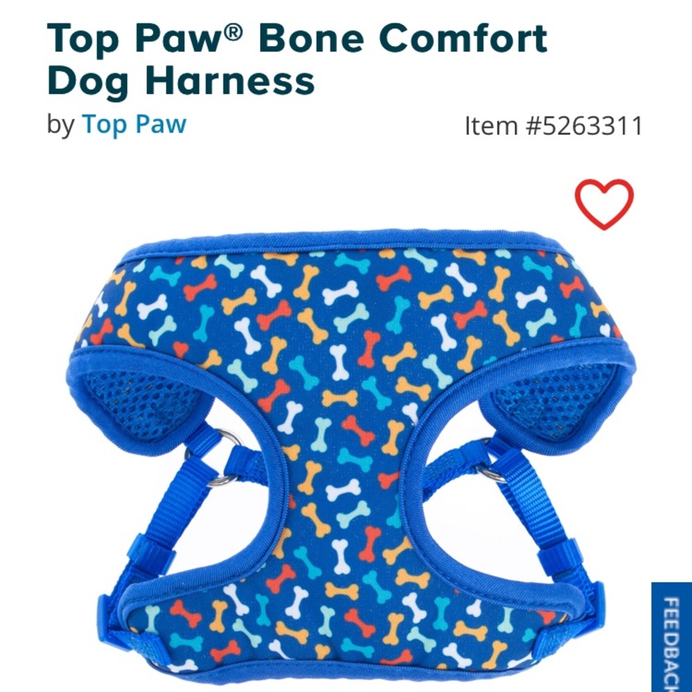 Top Paw Bone Comfort Dog Harness